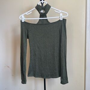 GREEN CHOKER TOP